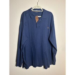 polo ralph lauren mens long sleeve polo navy size 2xl